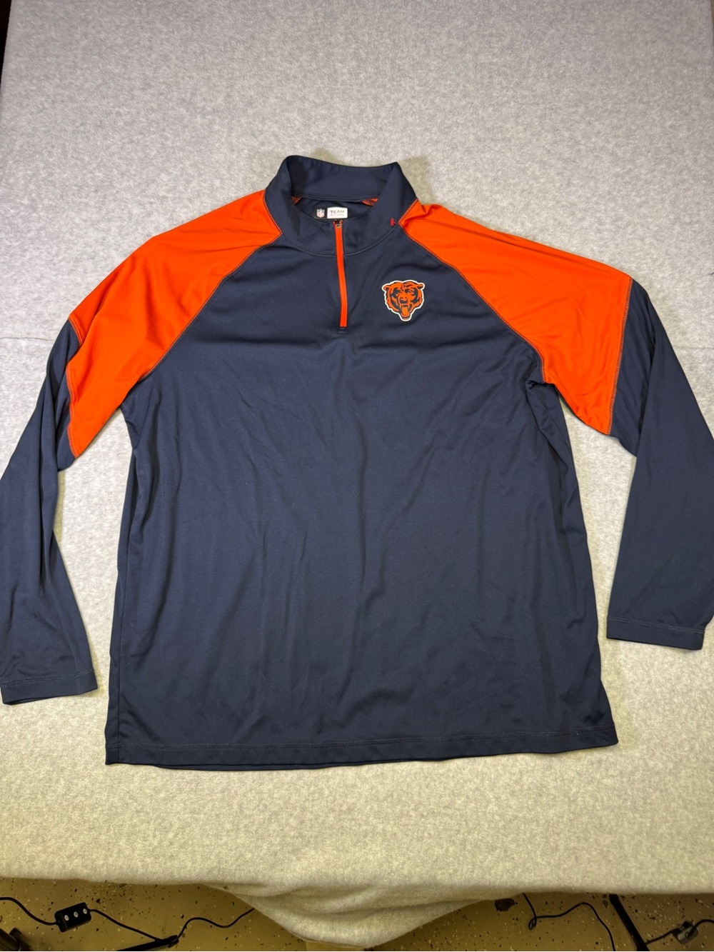 Men's Navy & Orange Lightweight Quarter-Zip Pullover Jacket